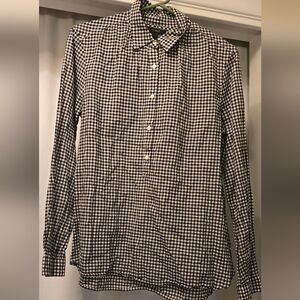J.Crew Classic Popover Shirt in Black & White Gingham 6